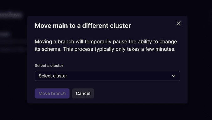 Move a branch between clusters